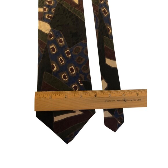 Oscar De La Renta Couture Collection Silk Tie Geometric Mens Necktie Office Gift - Picture 3 of 8